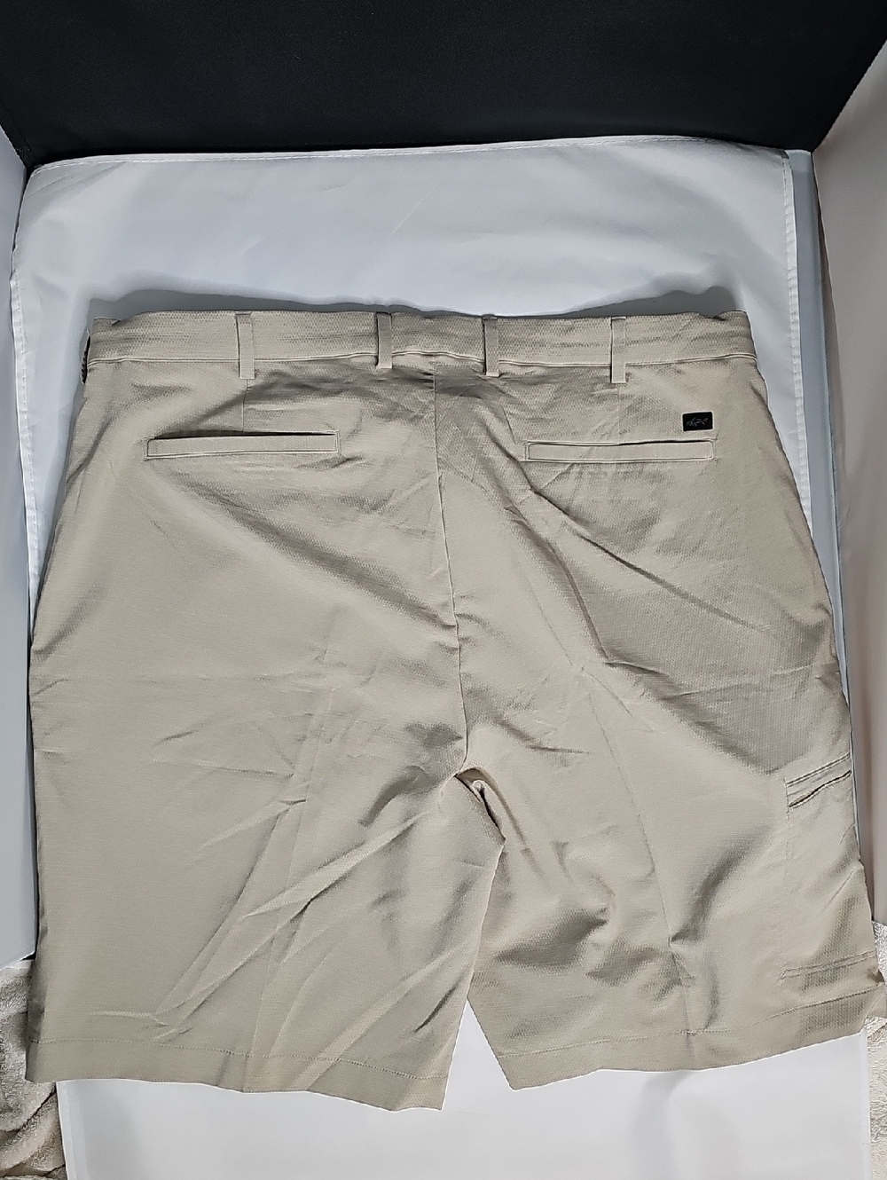 Greg Norman Collection Beige Flat-Front Performance Shorts - Picture 2 of 5